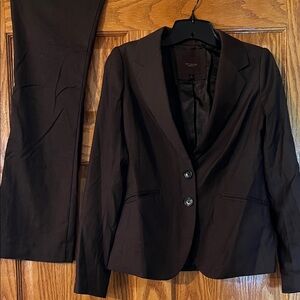 The Limited Chocolate Brown Women's Two-Piece Pantsuit Jacket & Trousers